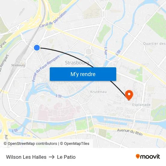 Wilson Les Halles to Le Patio map