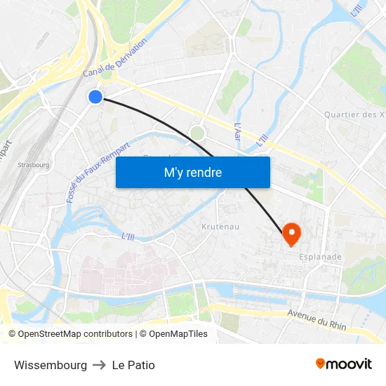 Wissembourg to Le Patio map