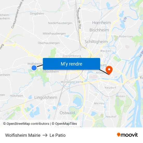 Wolfisheim Mairie to Le Patio map