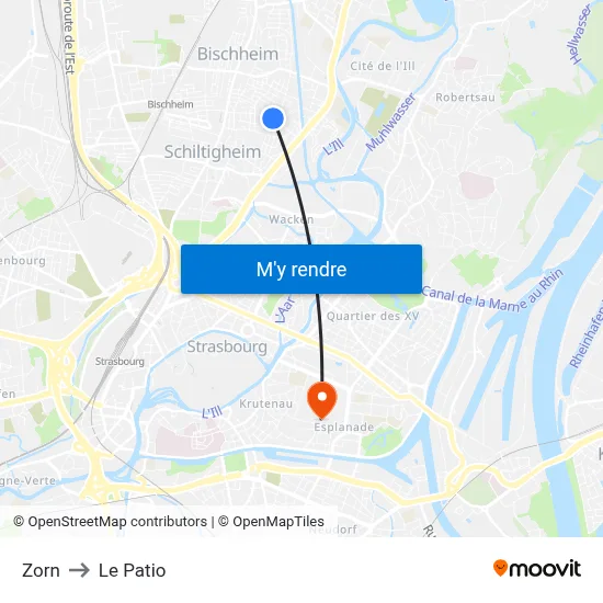 Zorn to Le Patio map