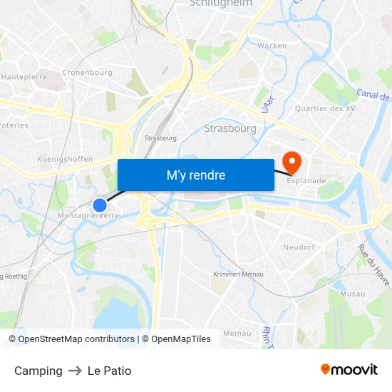 Camping to Le Patio map