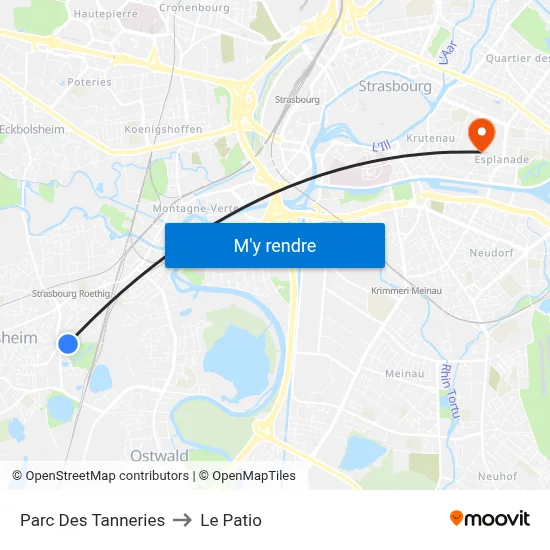 Parc Des Tanneries to Le Patio map