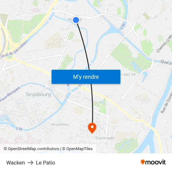 Wacken to Le Patio map