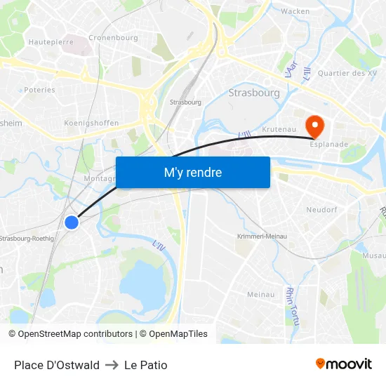 Place D'Ostwald to Le Patio map