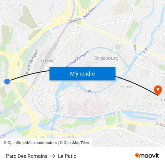 Parc Des Romains to Le Patio map