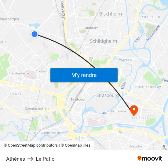 Athènes to Le Patio map
