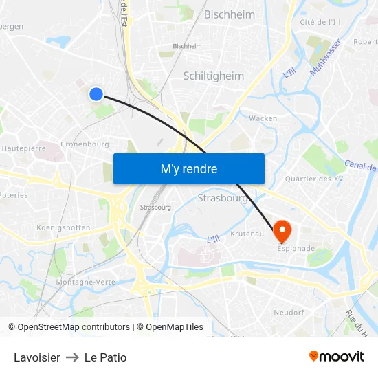 Lavoisier to Le Patio map
