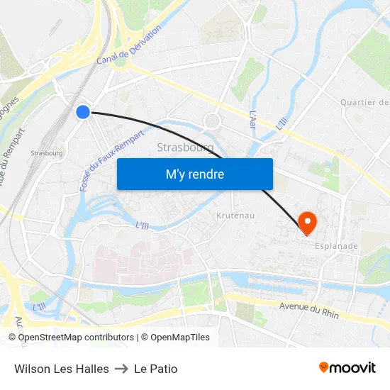 Wilson Les Halles to Le Patio map