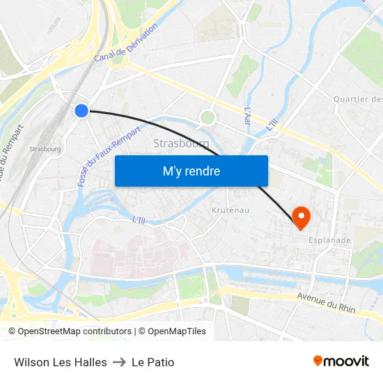 Wilson Les Halles to Le Patio map