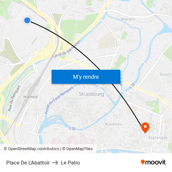 Place De L'Abattoir to Le Patio map