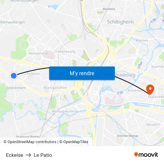 Eckelse to Le Patio map