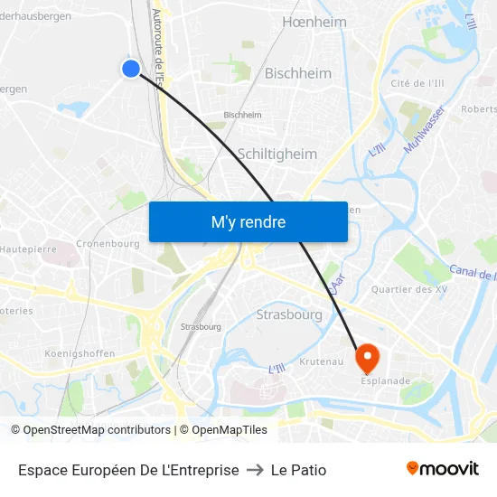 Espace Européen De L'Entreprise to Le Patio map