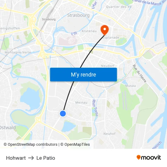 Hohwart to Le Patio map