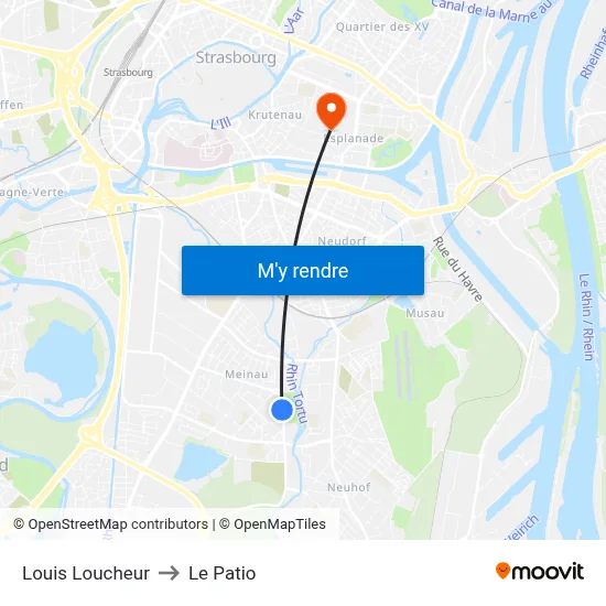 Louis Loucheur to Le Patio map