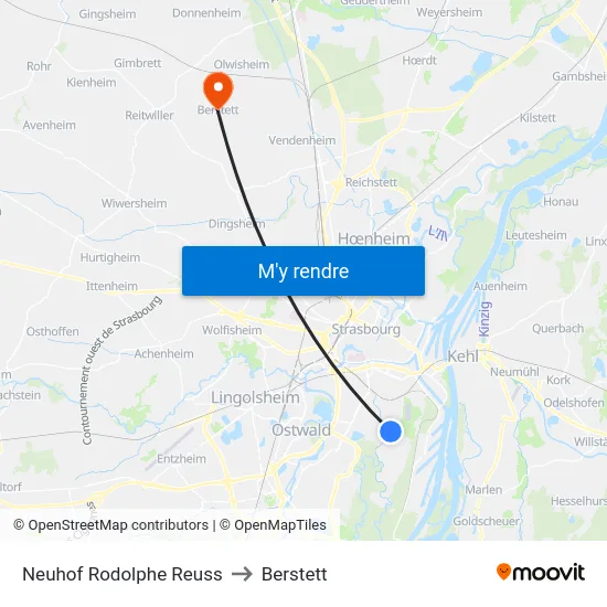 Neuhof Rodolphe Reuss to Berstett map