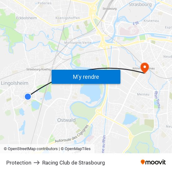 Protection to Racing Club de Strasbourg map