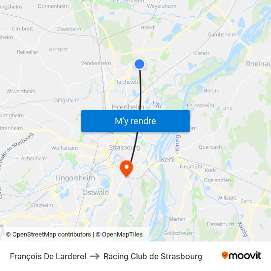 François De Larderel to Racing Club de Strasbourg map