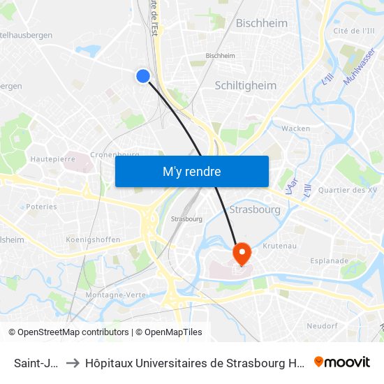 Saint-Junien to Hôpitaux Universitaires de Strasbourg Hôpital Civil-Autres map