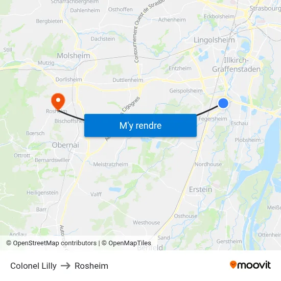 Colonel Lilly to Rosheim map