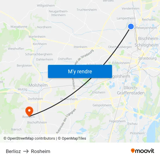Berlioz to Rosheim map