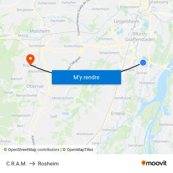 C.R.A.M. to Rosheim map