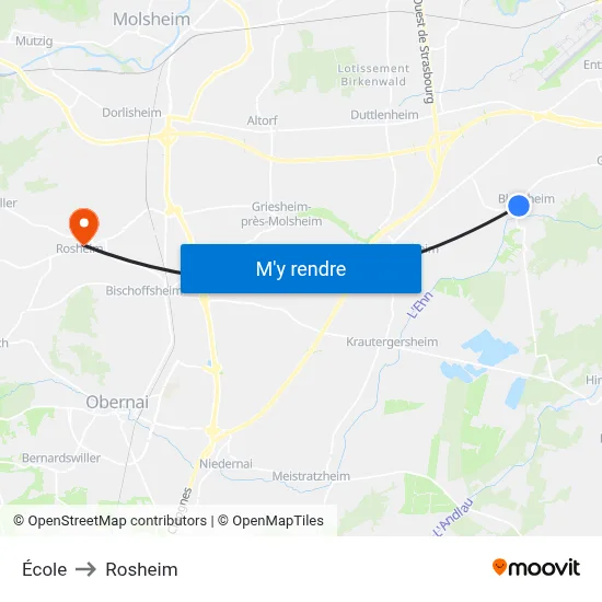 École to Rosheim map