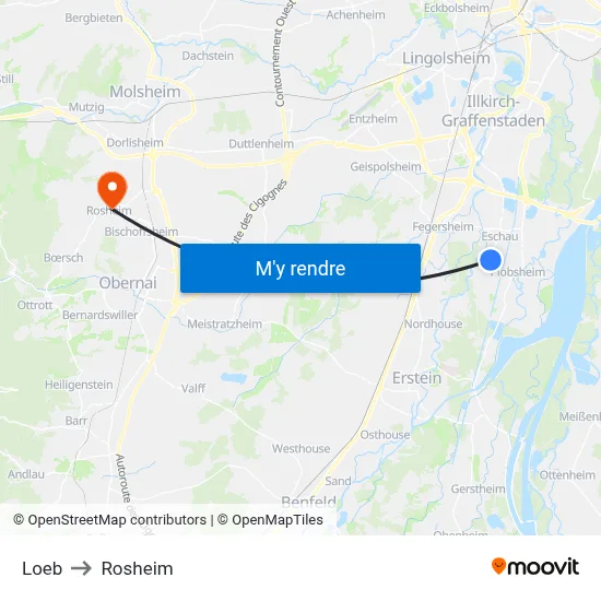 Loeb to Rosheim map