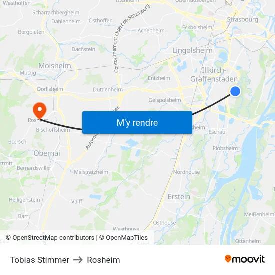 Tobias Stimmer to Rosheim map