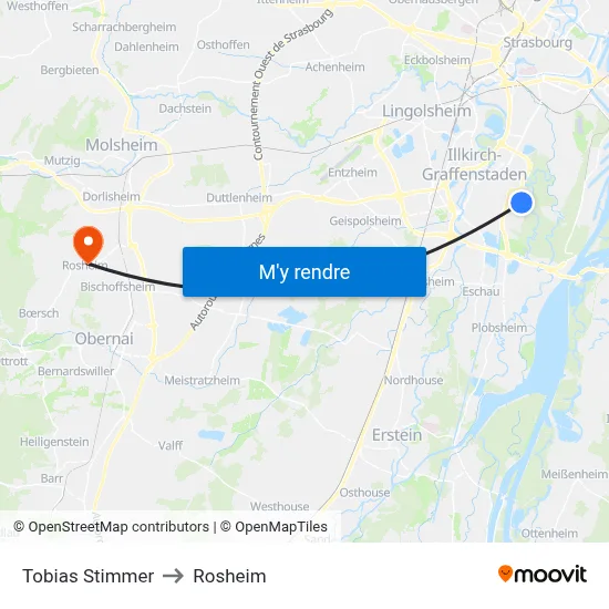 Tobias Stimmer to Rosheim map