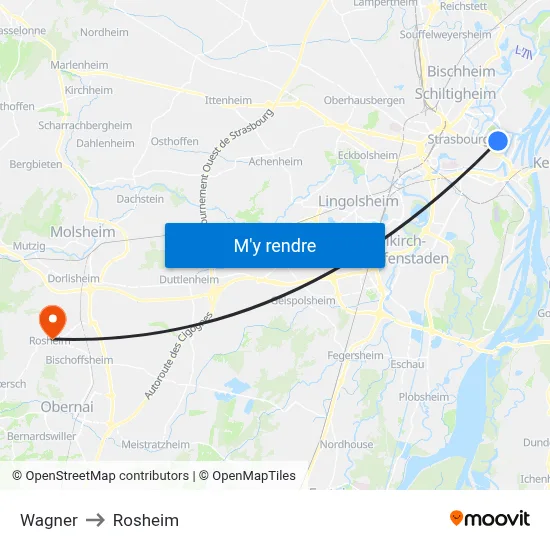 Wagner to Rosheim map