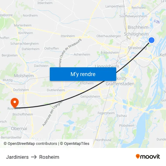 Jardiniers to Rosheim map