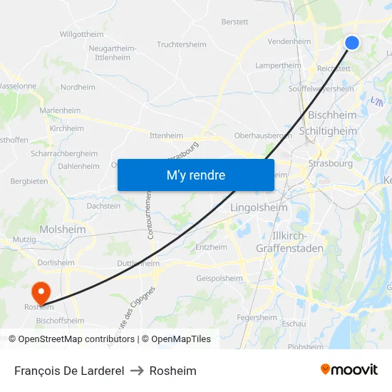 François De Larderel to Rosheim map