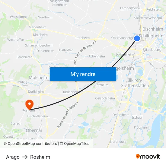 Arago to Rosheim map