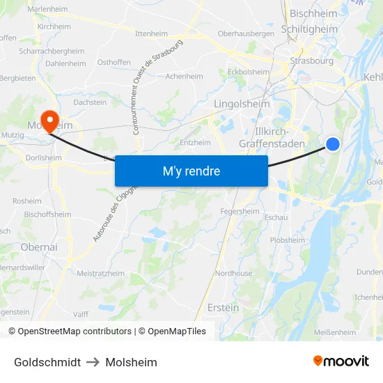 Goldschmidt to Molsheim map