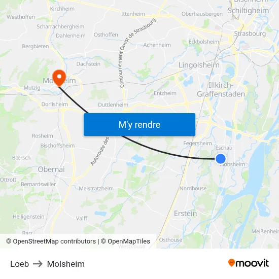 Loeb to Molsheim map