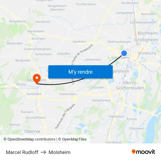 Marcel Rudloff to Molsheim map