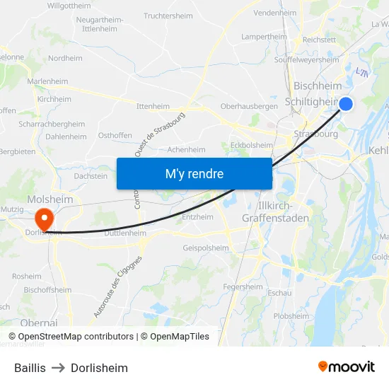 Baillis to Dorlisheim map