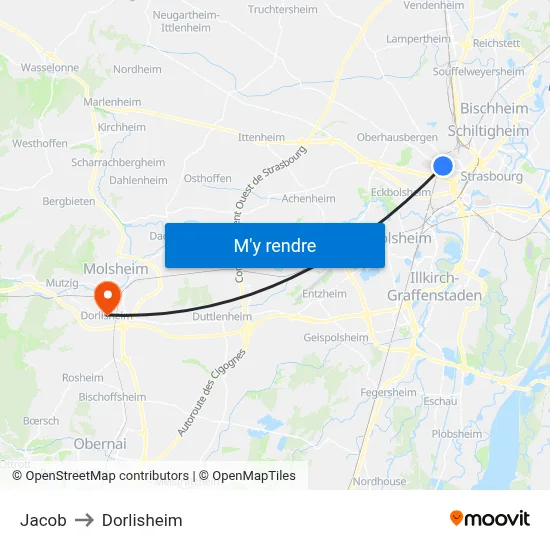 Jacob to Dorlisheim map