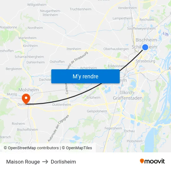 Maison Rouge to Dorlisheim map