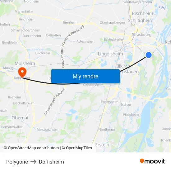 Polygone to Dorlisheim map