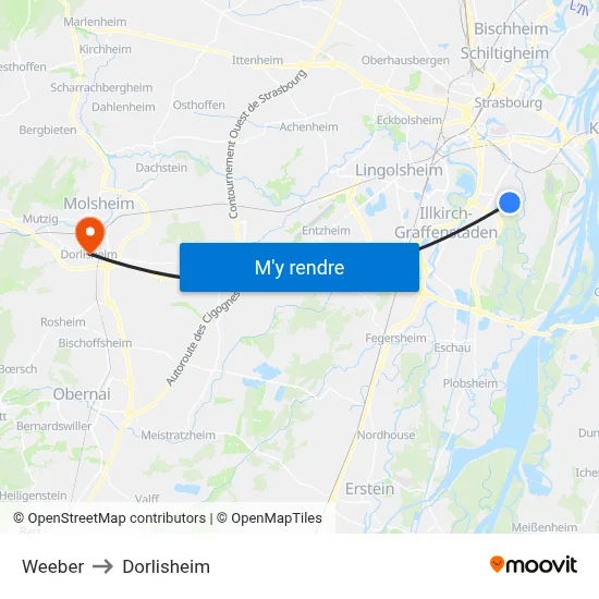 Weeber to Dorlisheim map