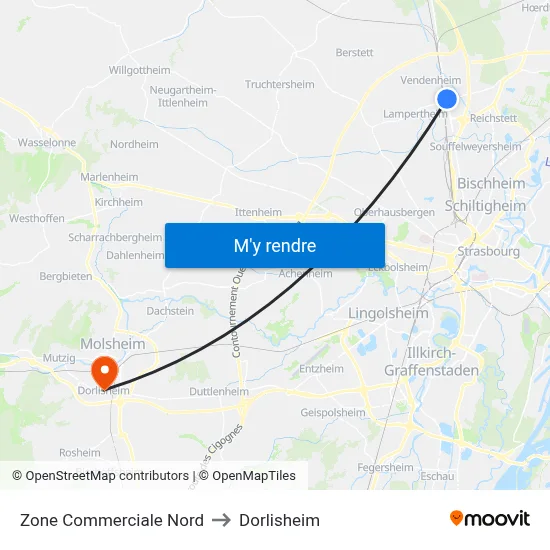 Zone Commerciale Nord to Dorlisheim map