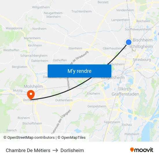 Chambre De Métiers to Dorlisheim map
