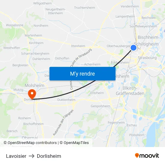 Lavoisier to Dorlisheim map