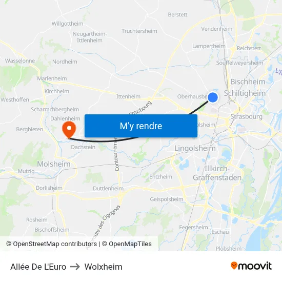 Allée De L'Euro to Wolxheim map