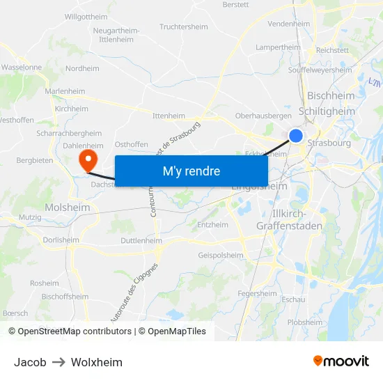 Jacob to Wolxheim map