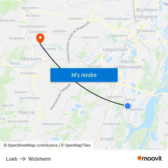 Loeb to Wolxheim map