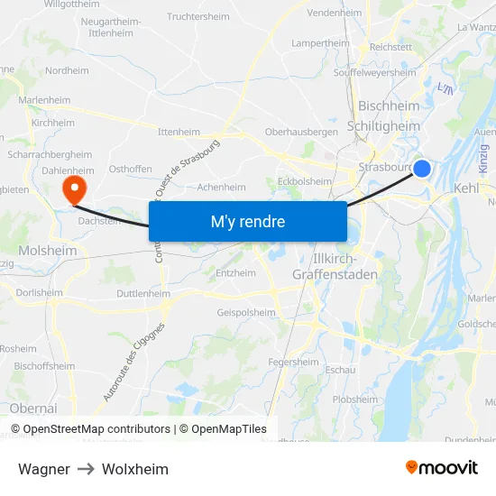Wagner to Wolxheim map