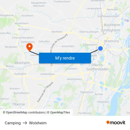 Camping to Wolxheim map
