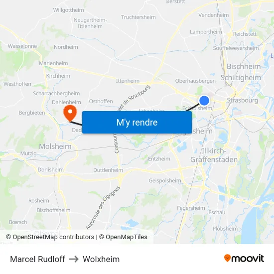 Marcel Rudloff to Wolxheim map